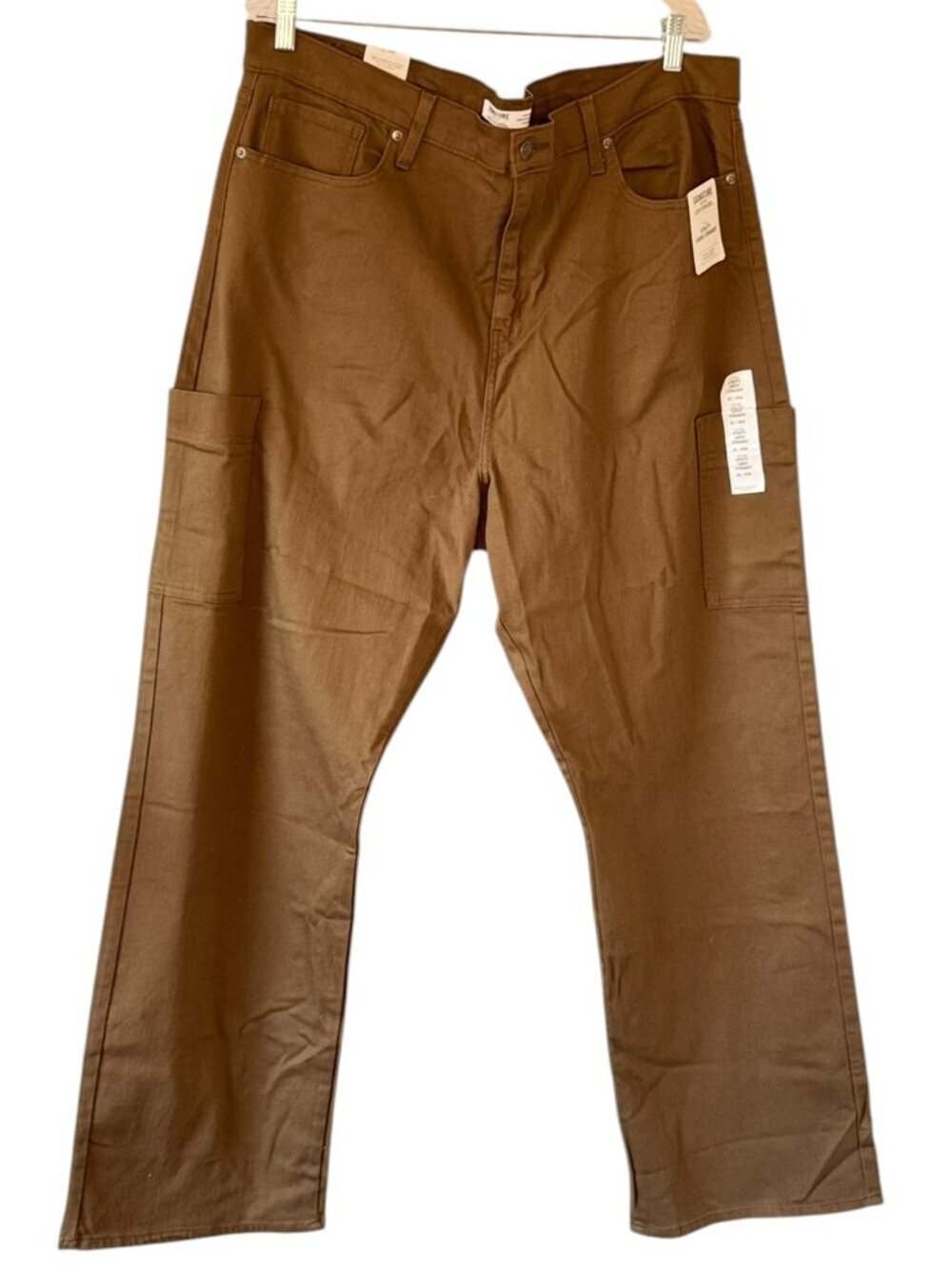 NEW Levi Strauss Signature Utility Jeans has 7 Pockets Stretch Wide Leg Woman 22